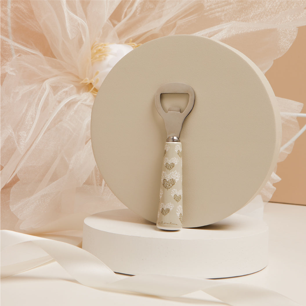 APRIBOTTIGLIE H 13.5 CM DECORAZIONE CUORI