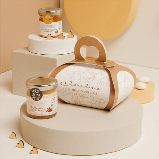MARMELLATA MANDARINO 40G + CREMA MANDORLA 40G SCATOLA BOTANICA