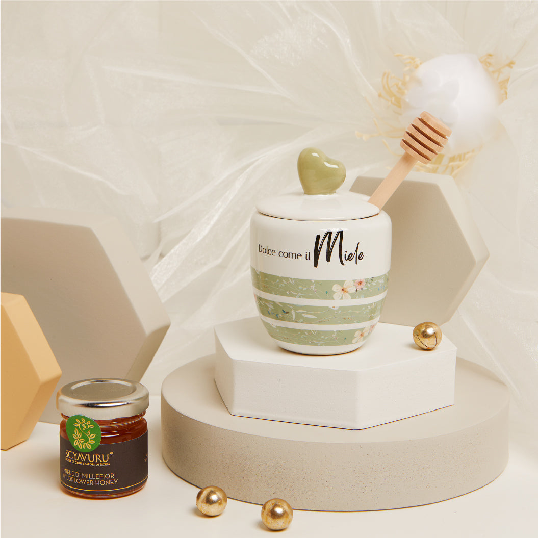 PORTAMIELE VERDE CON MIELE 40 G