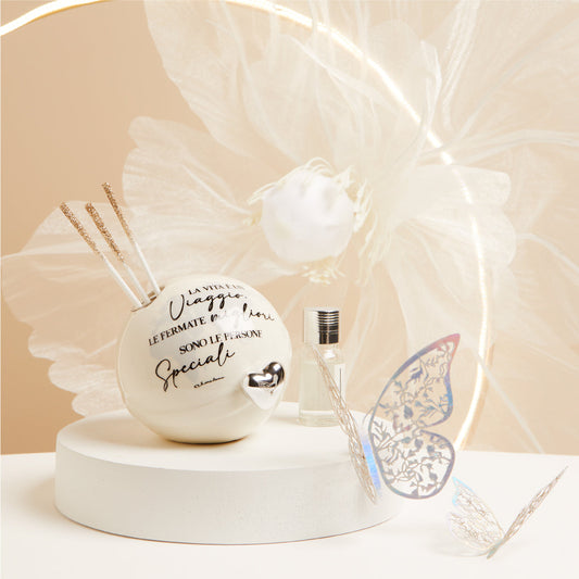 DIFFUSORE MONDO CUORE SILVER Ø 9X8.7 CM