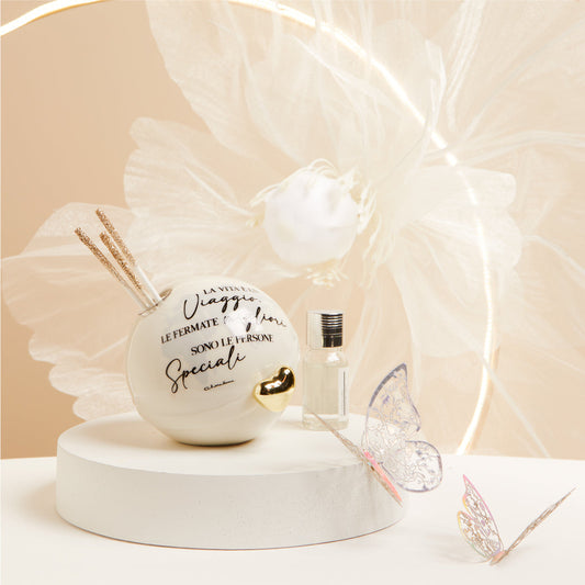 DIFFUSORE MONDO CUORE ORO Ø 9X8.7 CM