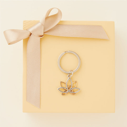 PORTACHIAVI FIORE DI LOTO ANELLO 2.5 CM