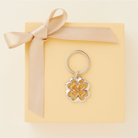 PORTACHIAVI QUADRIFOGLIO ANELLO 2.5 CM