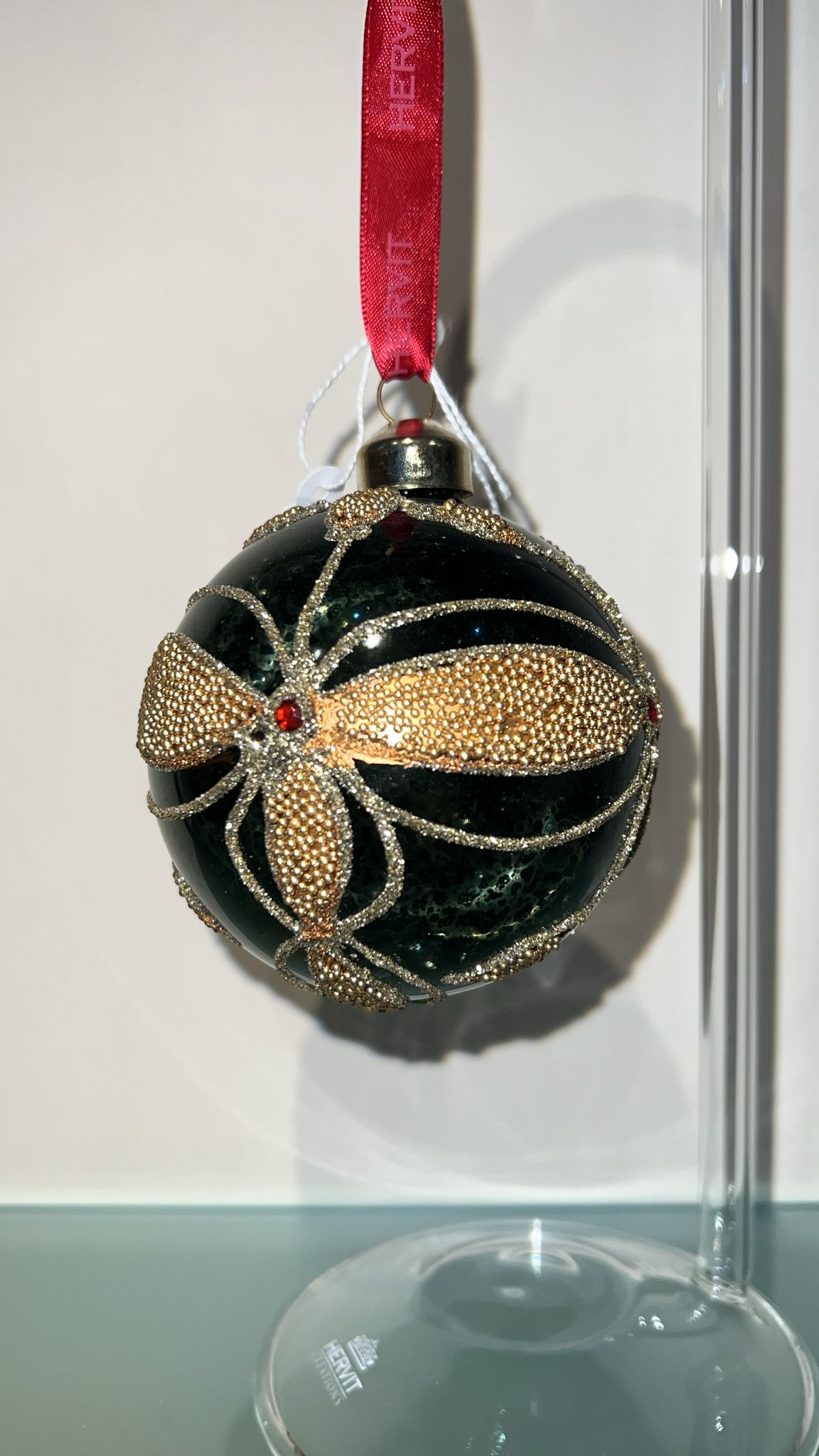 Sfera verde e oro decoro albero