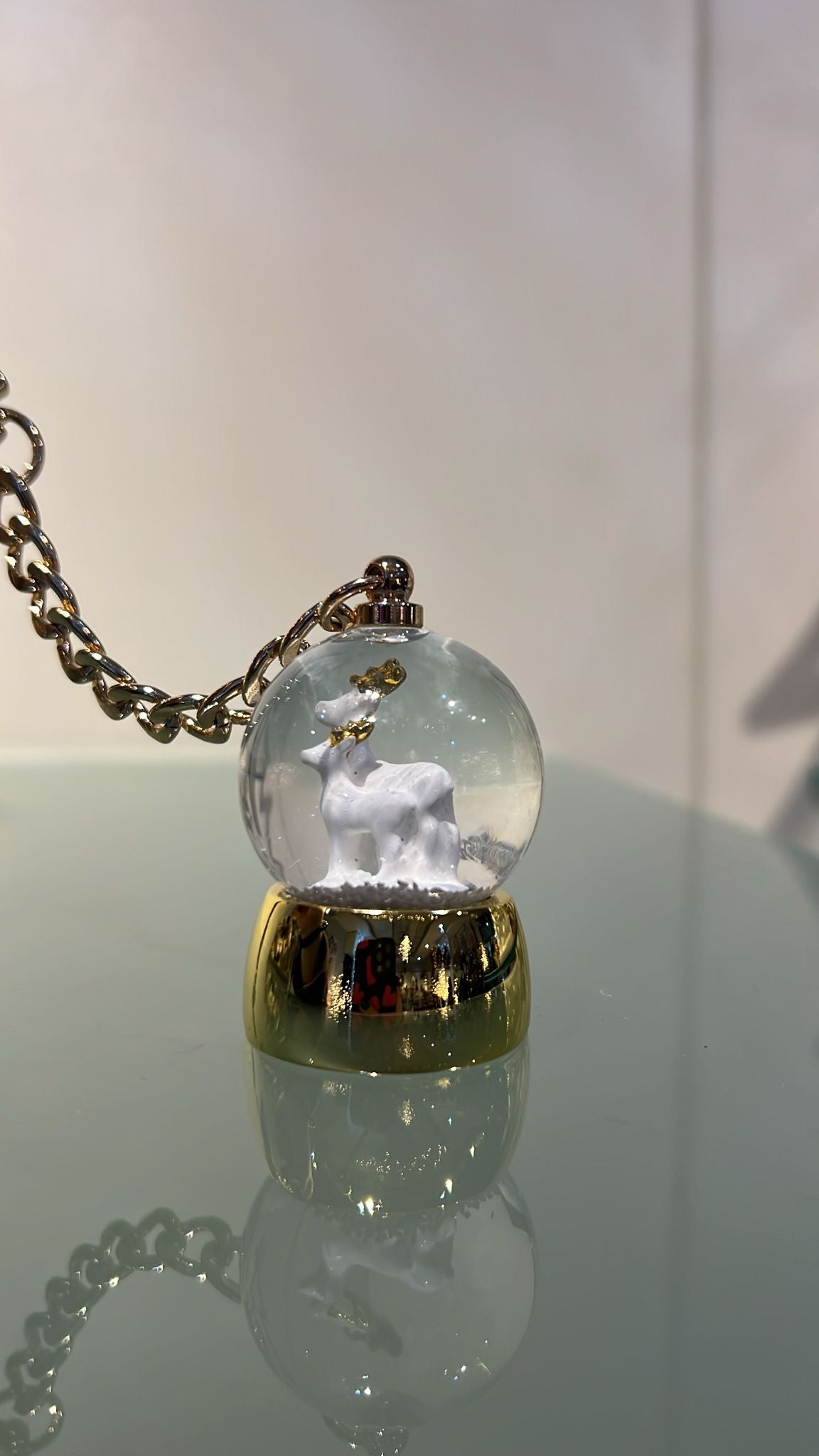 Portachiavi palla acqua/neve "Renne"