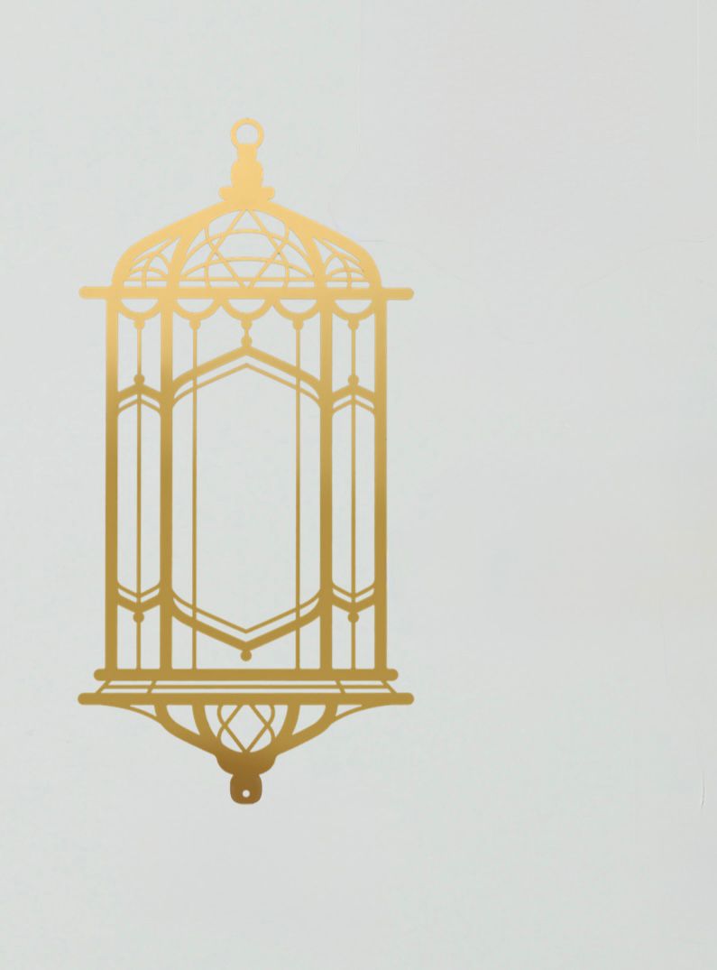 Decoro albero oro "Lanterna"