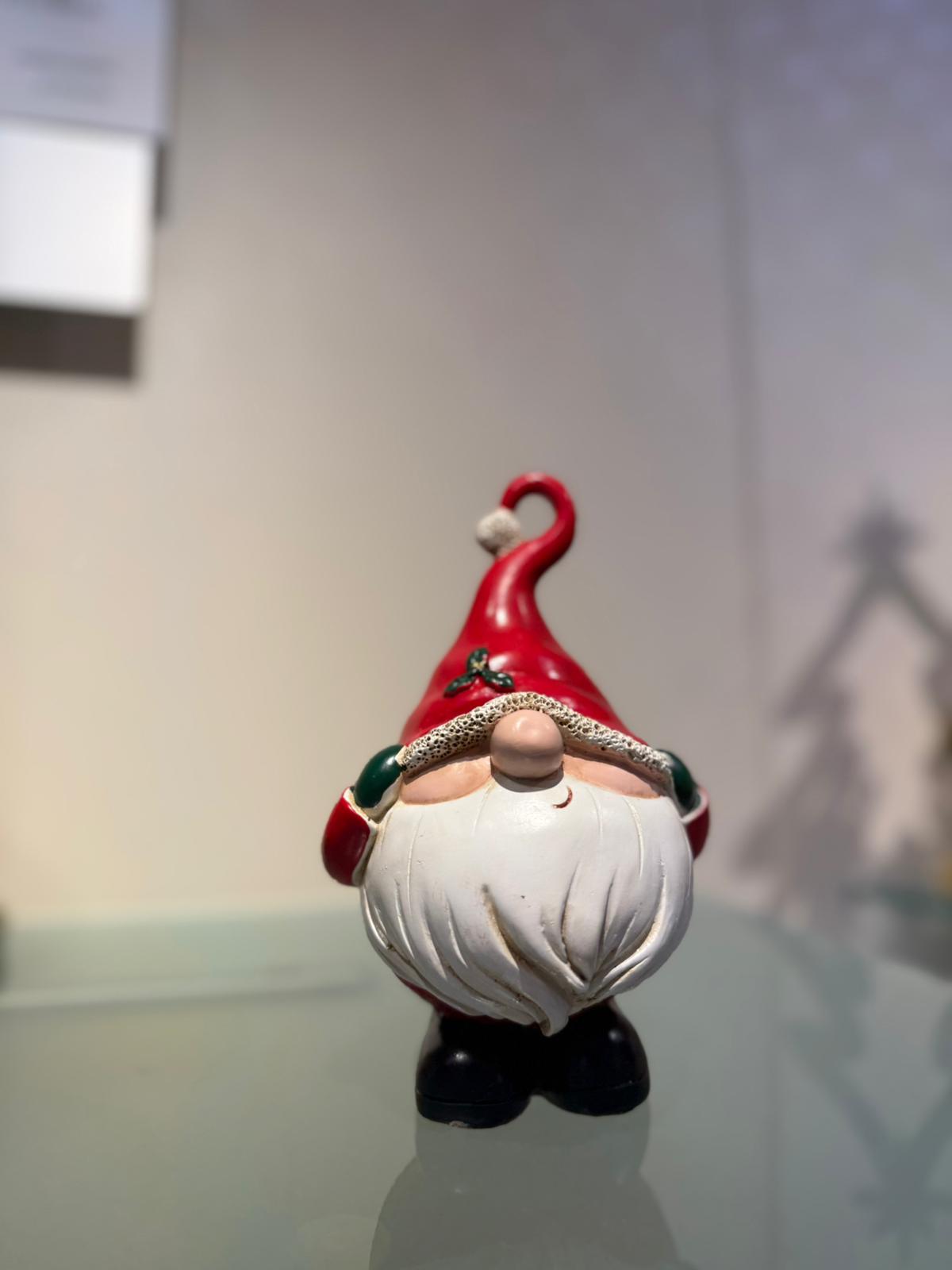 Gnomo "Babbo Natale" in resina