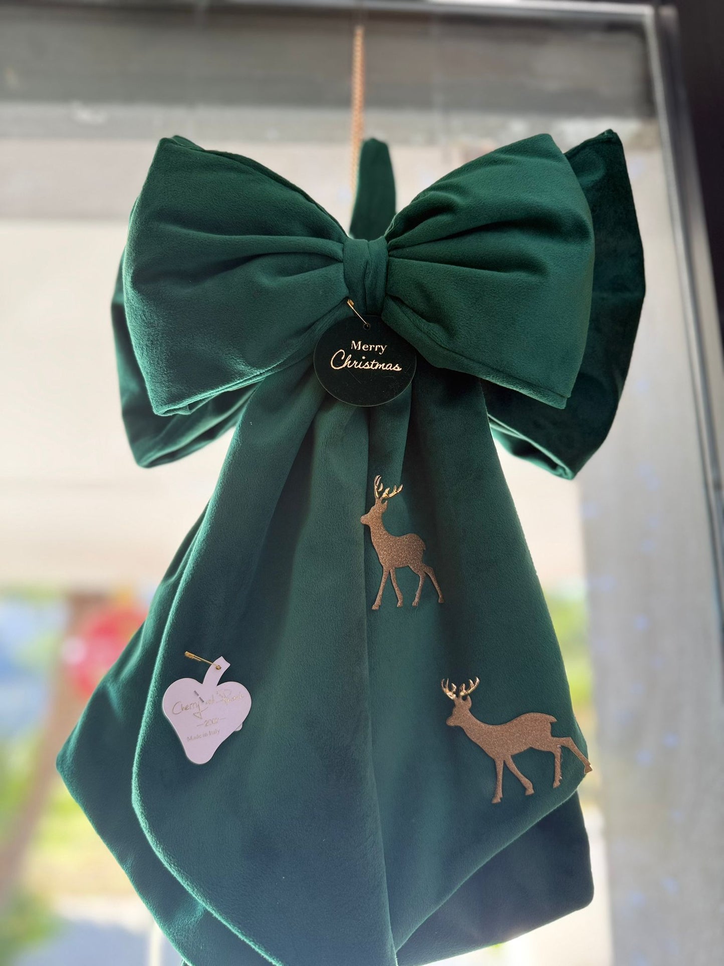 Fiocco in velluto natalizio