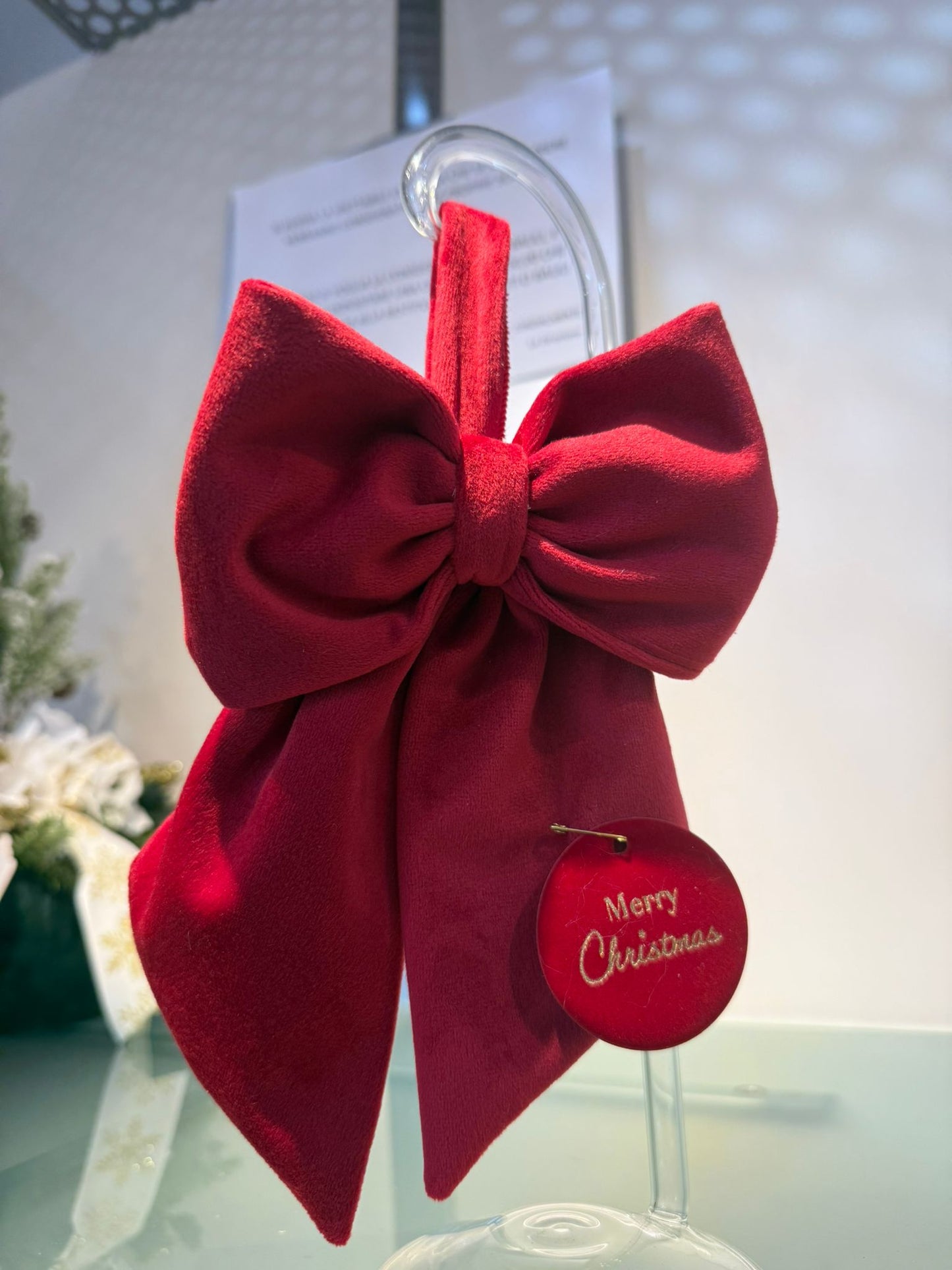 Fiocco in velluto rosso