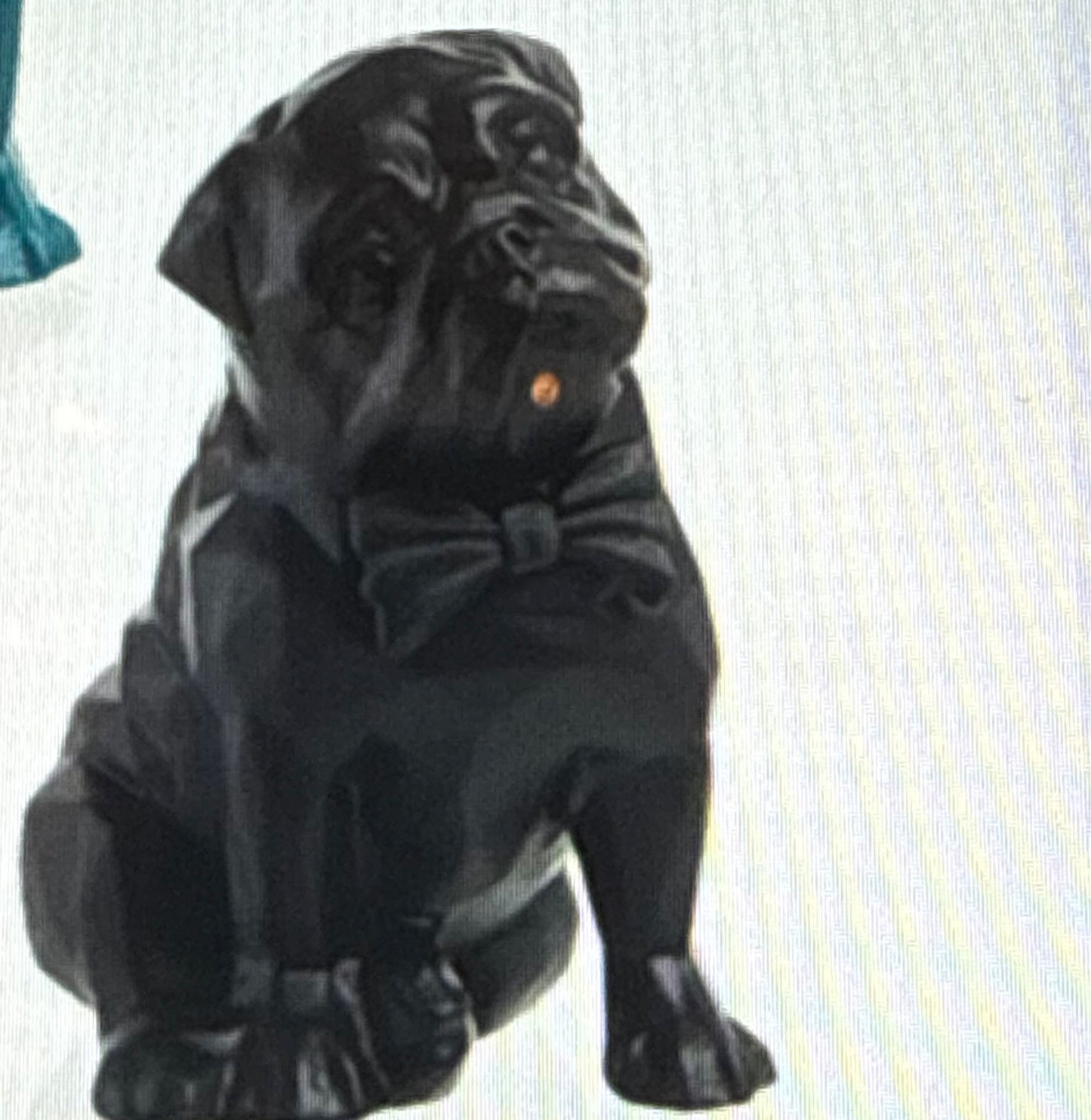 Scultura salvadanaio cane nero