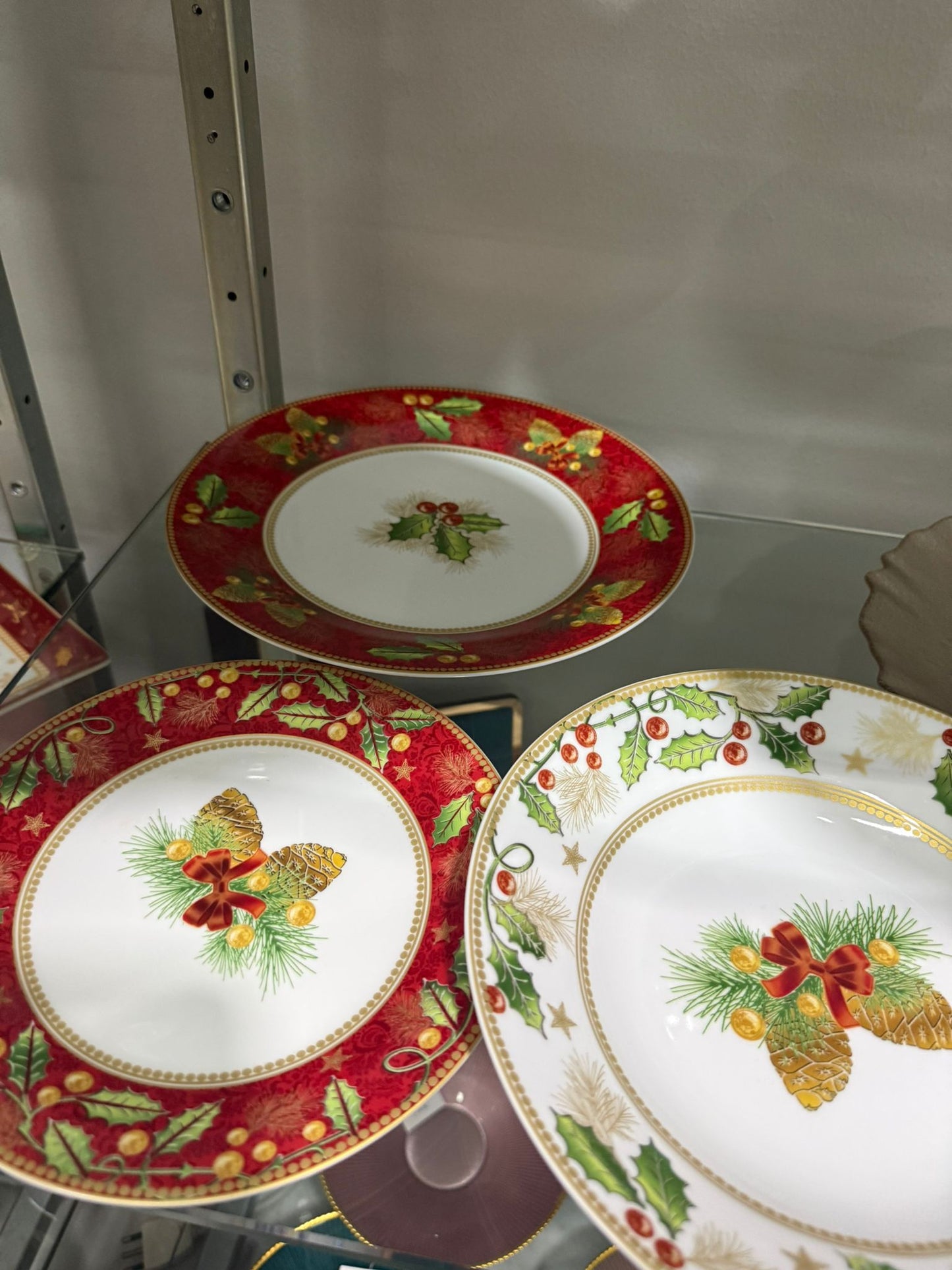 Servizio piatti natalizio in porcellana