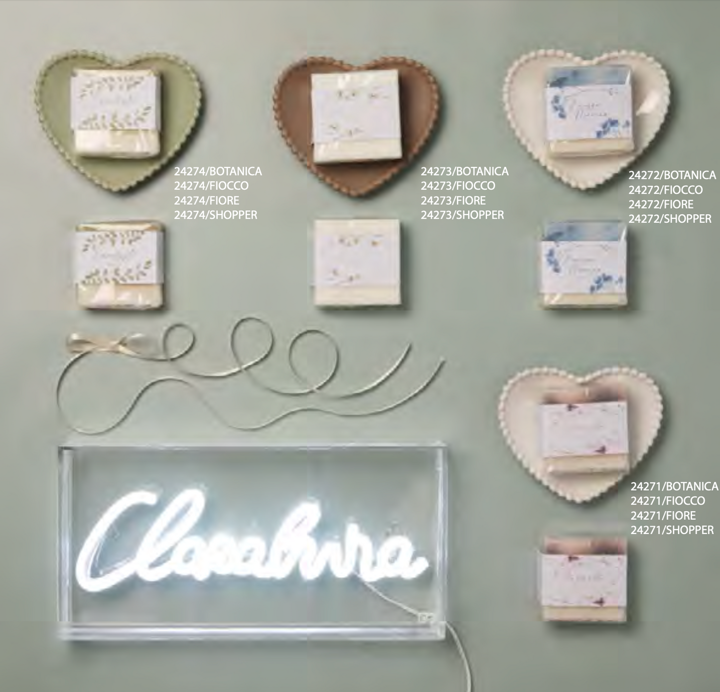 piattino a forma di cuore con sapone CLARALUNA