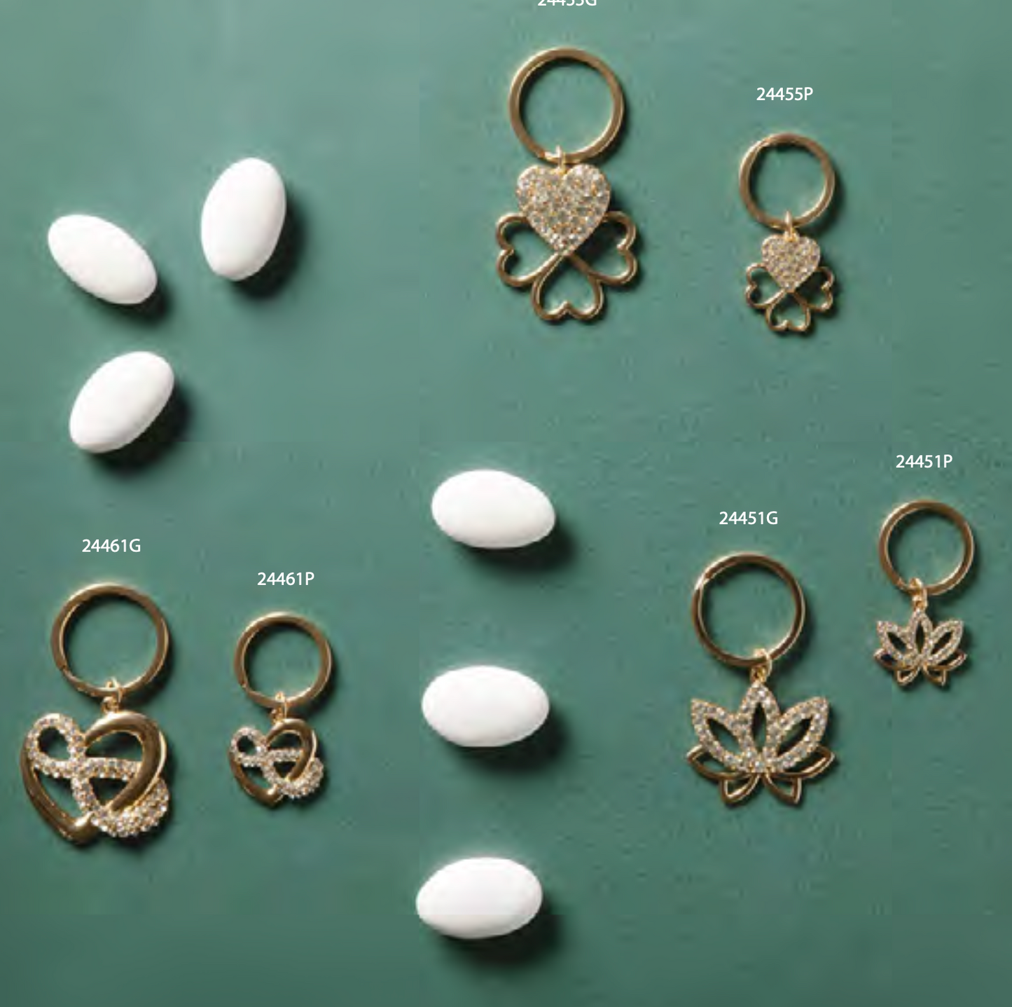 porta chiavi color oro CLARALUNA