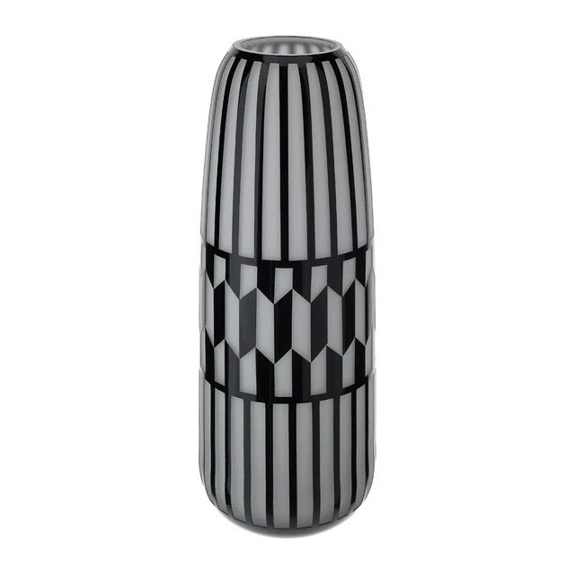 vaso vetro cage sat. bianco dia. 19xh50cm