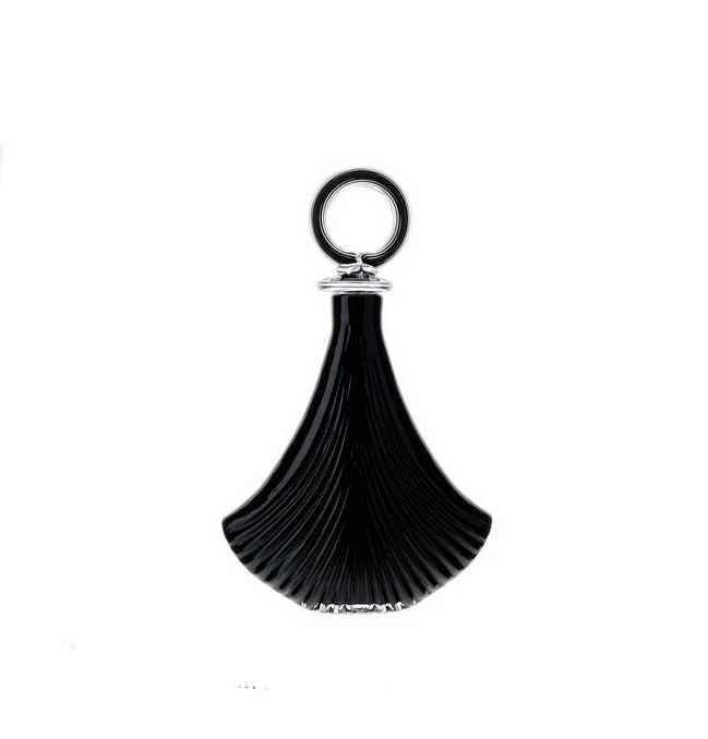 bottiglia vetro shell nero 25x10xh40cm