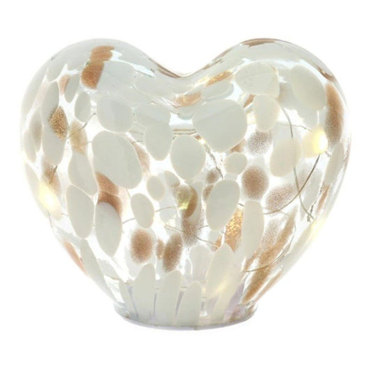 lampada led cuore vetro trasp. 15xh12,5cm