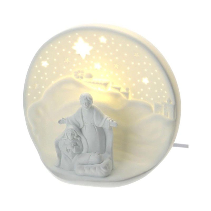 lampada porcellana natività 21x14xh19cm