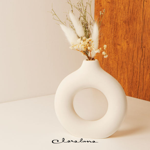 vaso con pampas claraluna