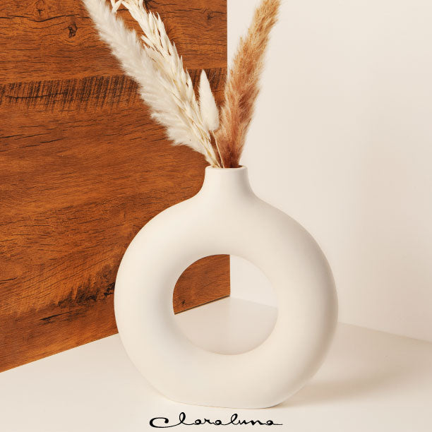 vaso con pampas claraluna