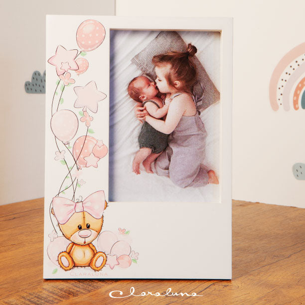 portafoto con stelle e palloncini