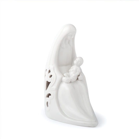 madonna con bambino in porcellana