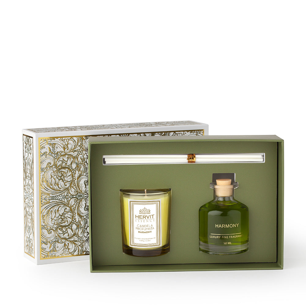 set profuma ambiente con candela