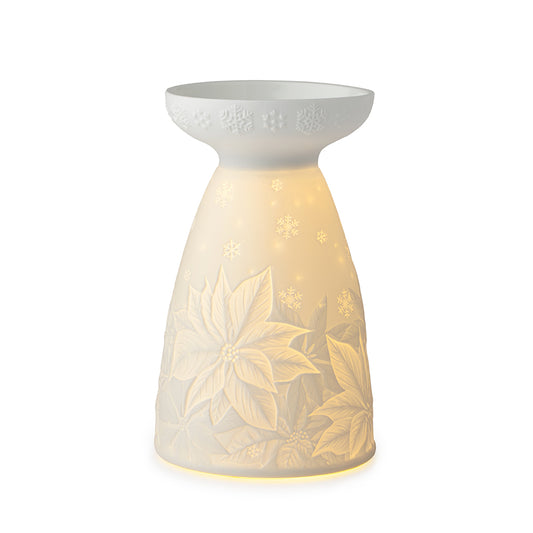 portacandele porcellana con led