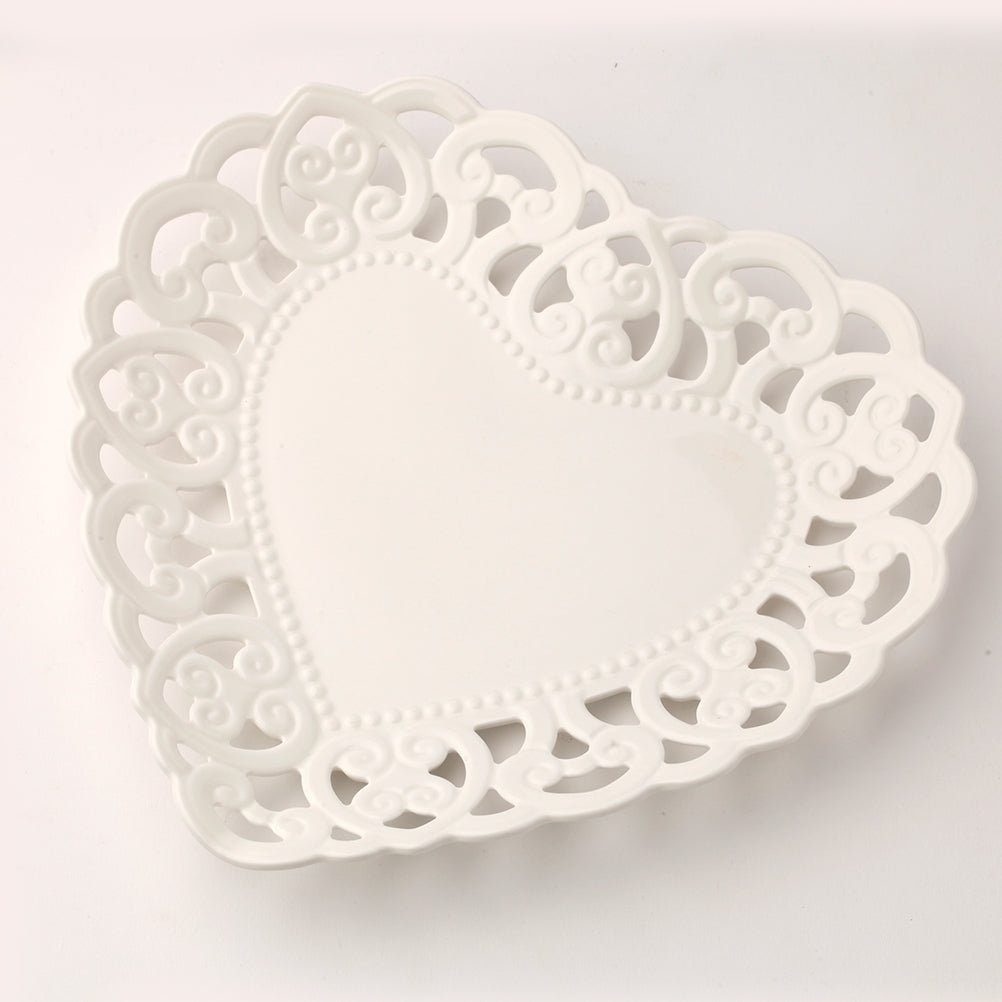 piatto cuore porcellana
