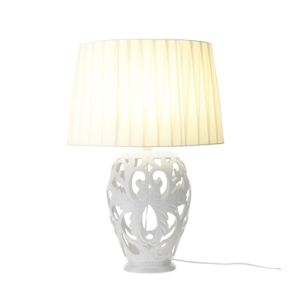 Lampada barocco in porcellana ovale Hervit