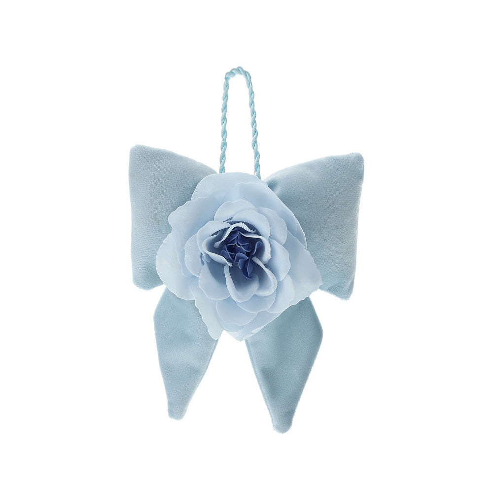 fiocco in velluto con fiore