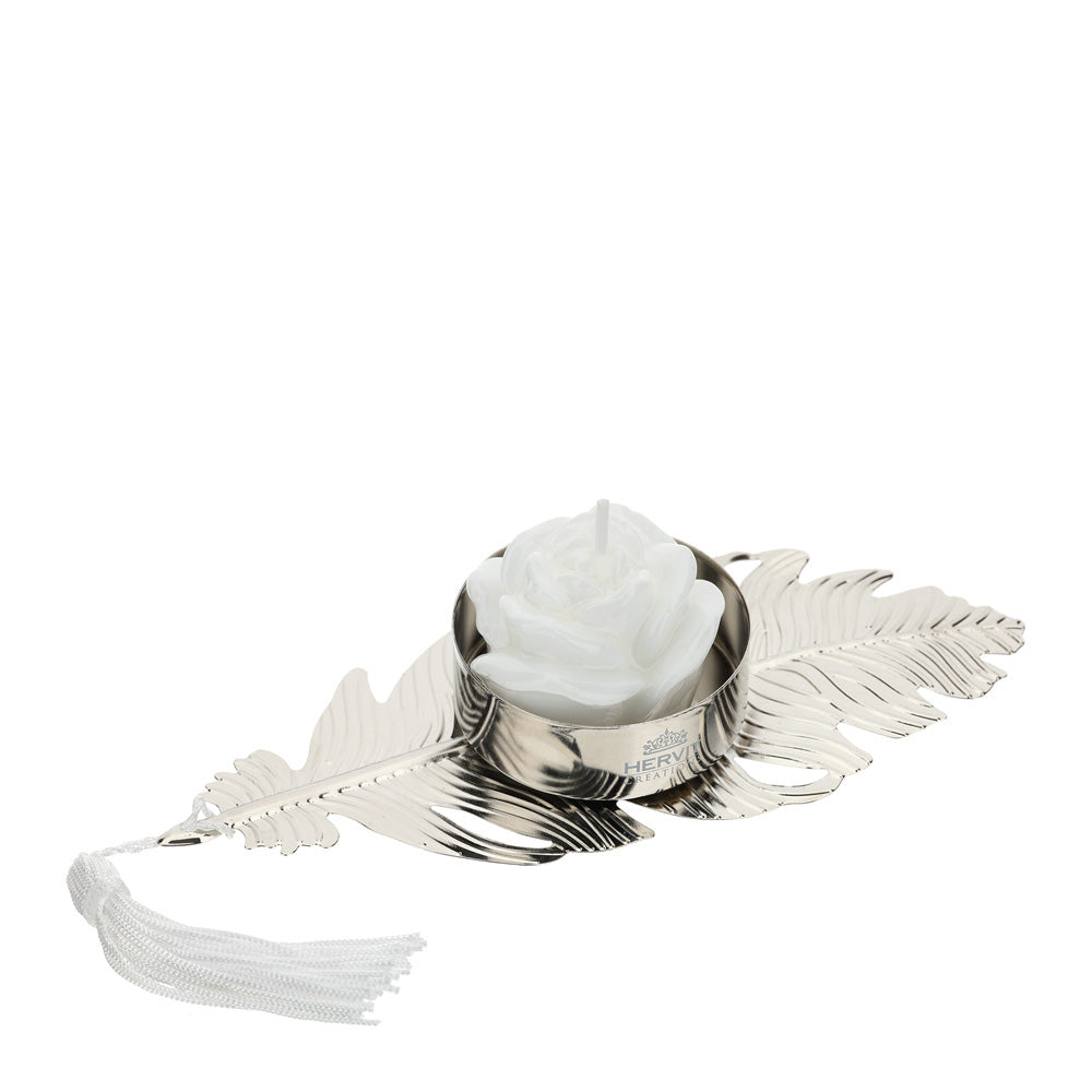 porta candela foglia