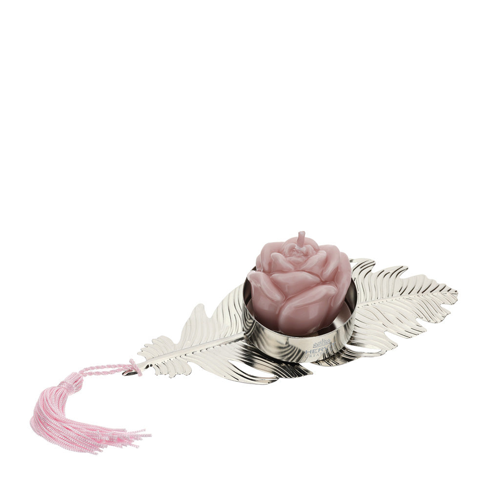 porta candela foglia