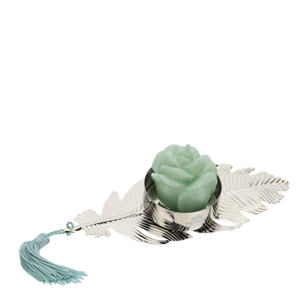 porta candela foglia