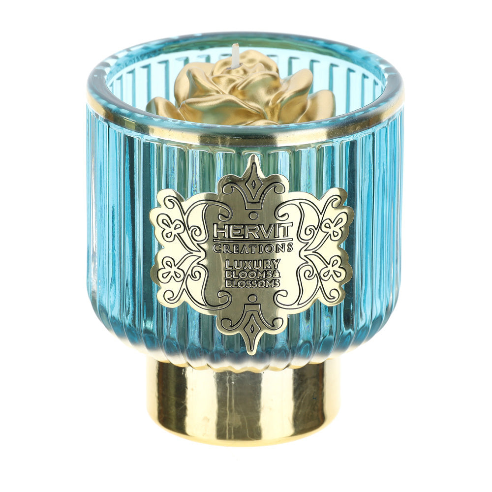 porta candela in vetro