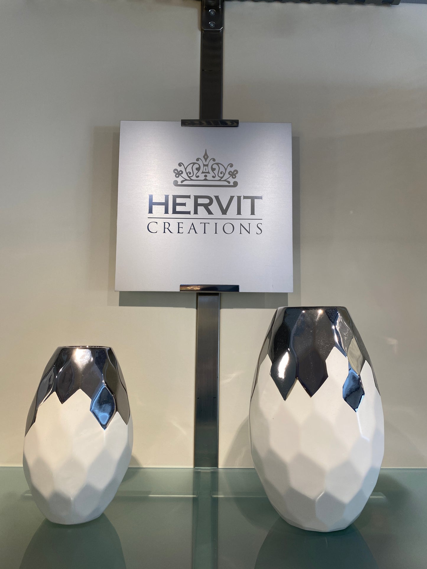 vaso gres con esagoni -HERVIT
