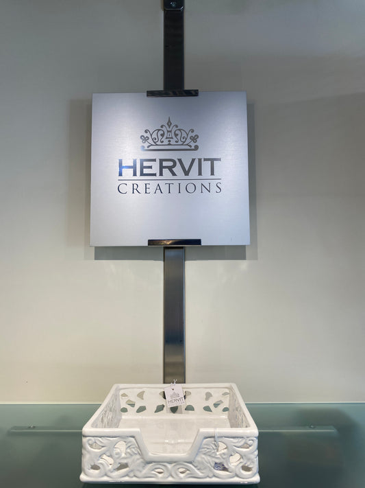 portatovaglioli in ceramica bianco