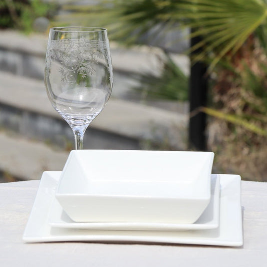 PORCELLANA BIANCA "Prato" - SET DA 6