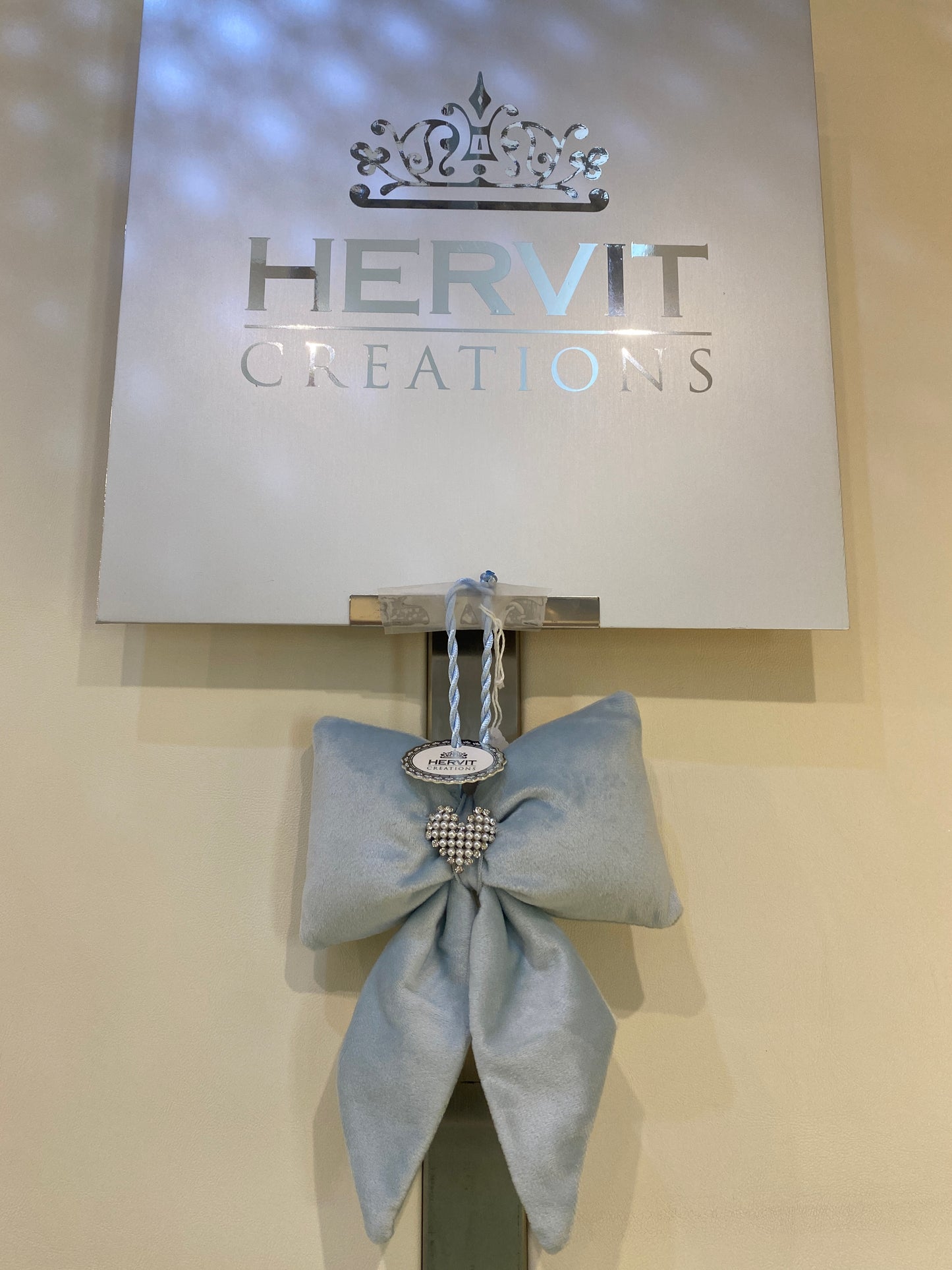 fiocco in velluto blu