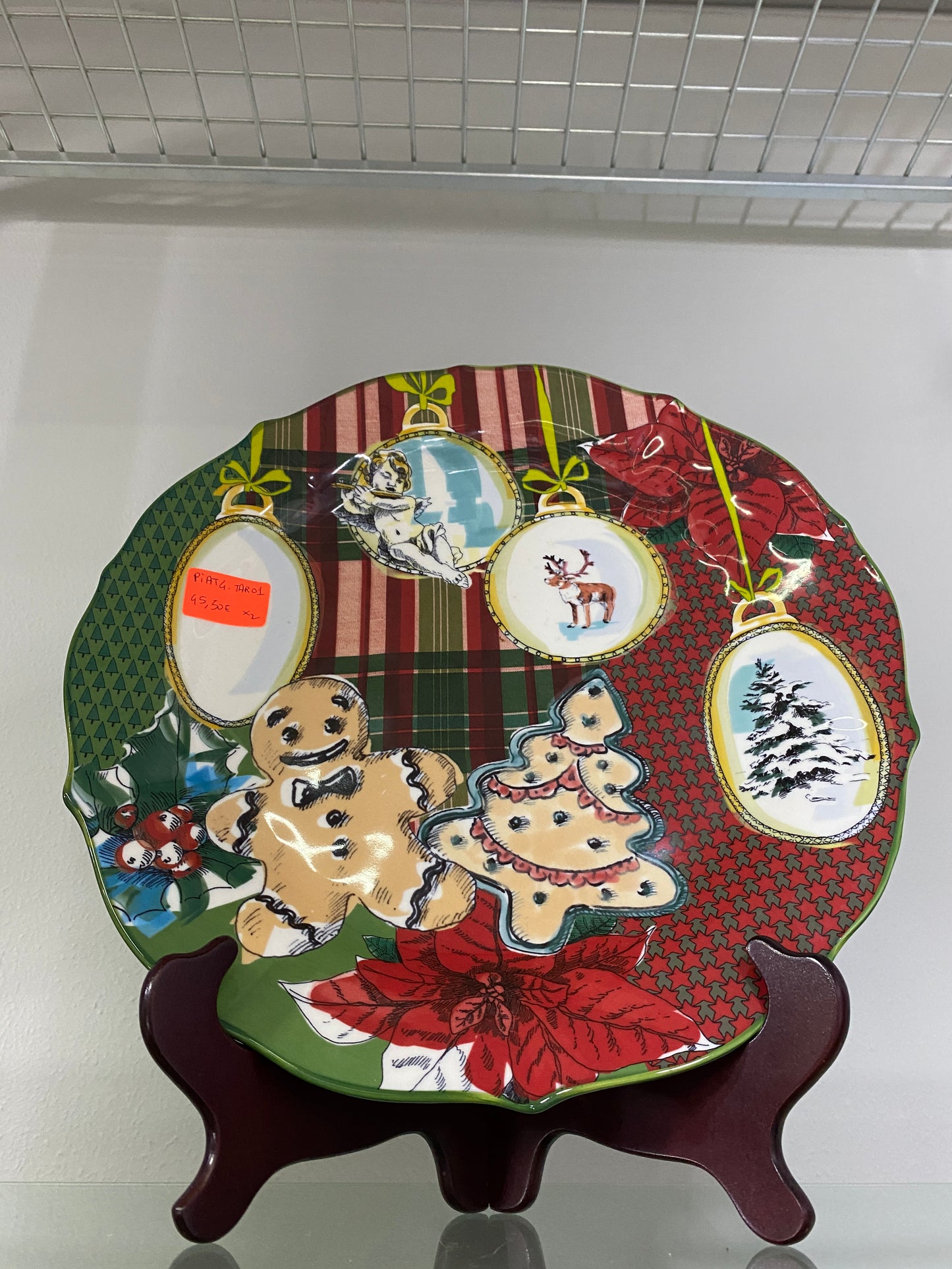 piatto natalizio Baci Milano