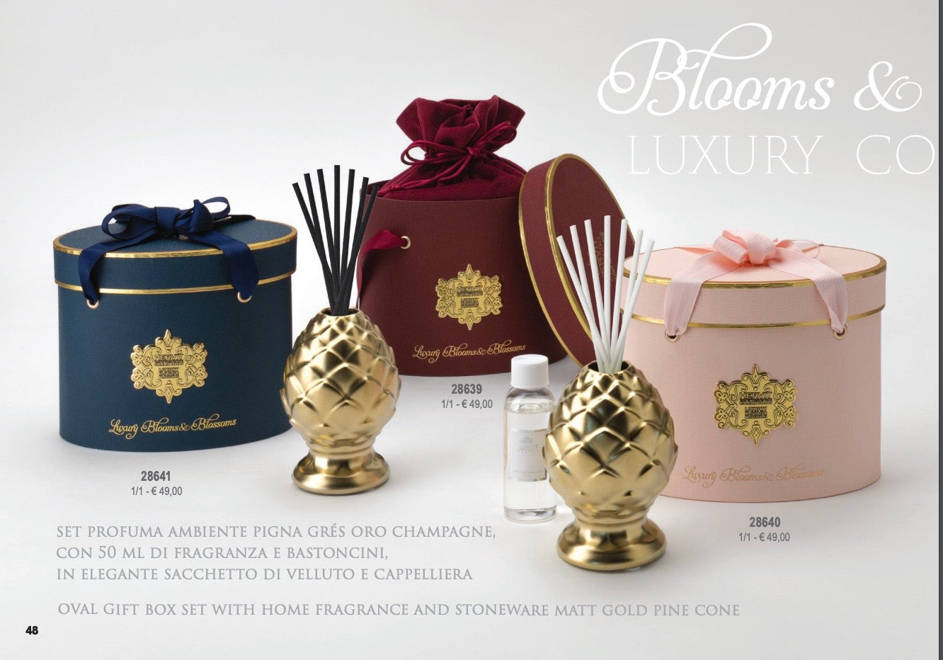 profuma ambiente pigna gres in elegante sacchetto di velluto e cappelliera