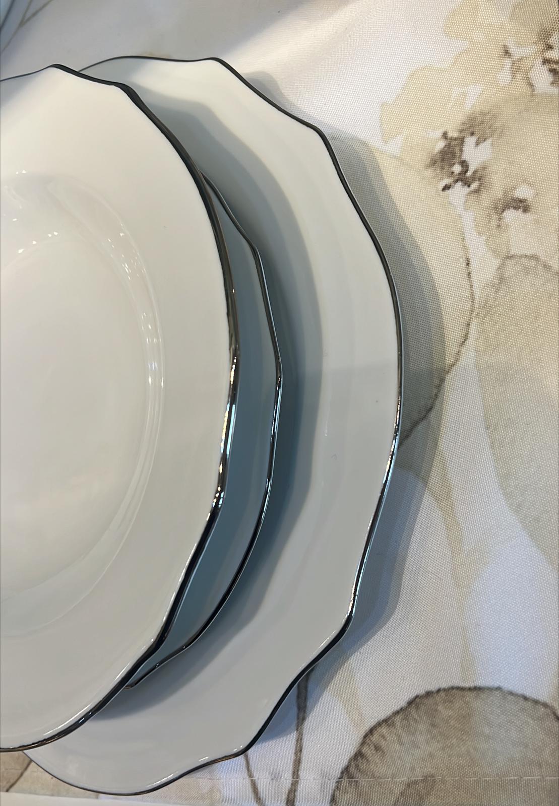 tavola 18 pezzi elga filo platino