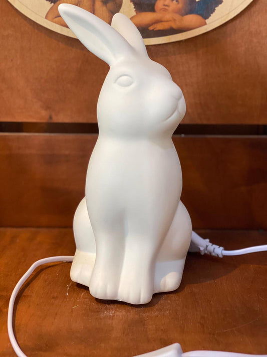 lampada coniglio in porcellana Hervit