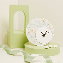 OROLOGIO DECORO FLOREALE VERDE Ø 14X1 CM