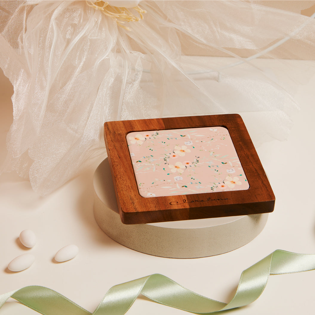 Sottopentola floreale rosa