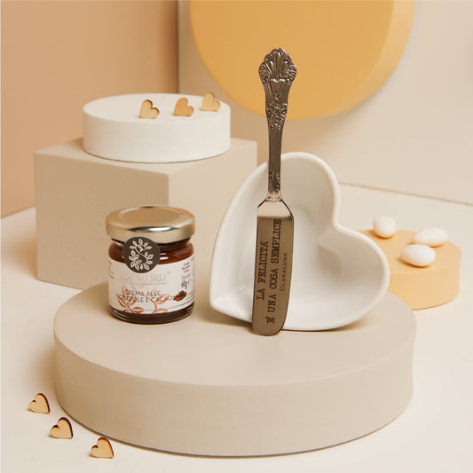 CIOTOLINA CUORE CON COLTELLINO E CREMA NOCCIOLA 40G+