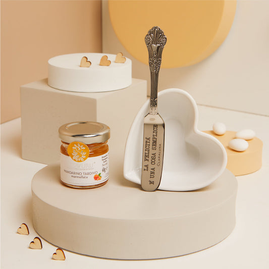 CIOTOLINA CUORE CON COLTELLINO E MARMELLATA MANDARINO 40G