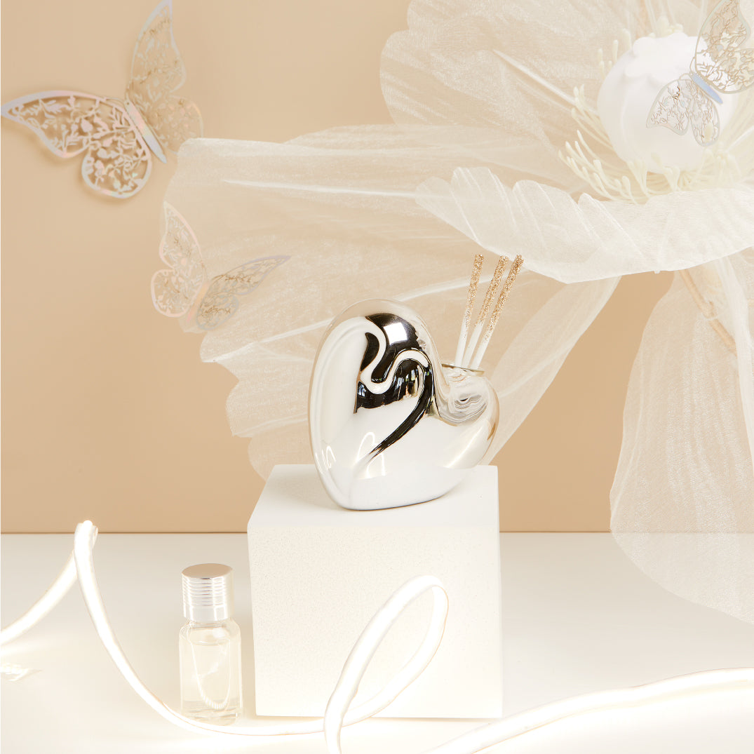 DIFFUSORE CUORE SILVER 8.7X5.3X8.5 CM