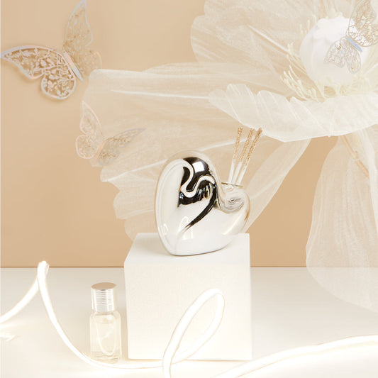 DIFFUSORE CUORE SILVER 8.7X5.3X8.5 CM