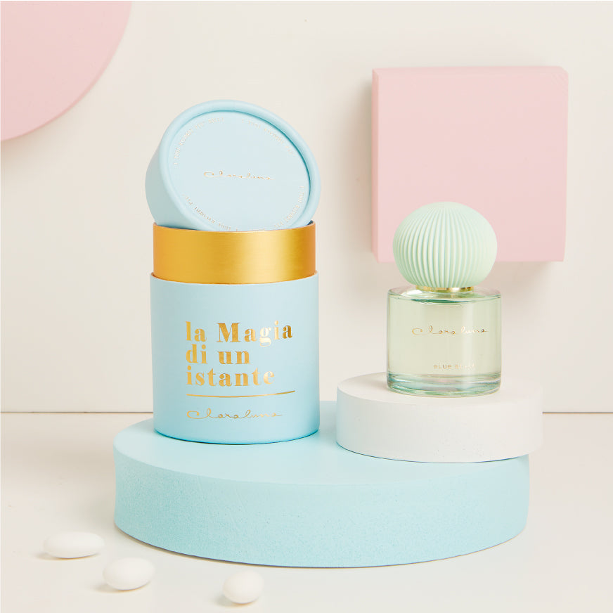 Diffusore piccolo azzurro con tappo in gesso