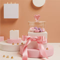 Scatolina in vetro con cuore rosa